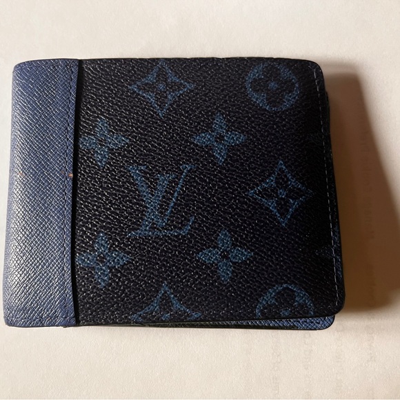 Louis Vuitton Navy Blue Monogram Wallet LV Blue Wallet
